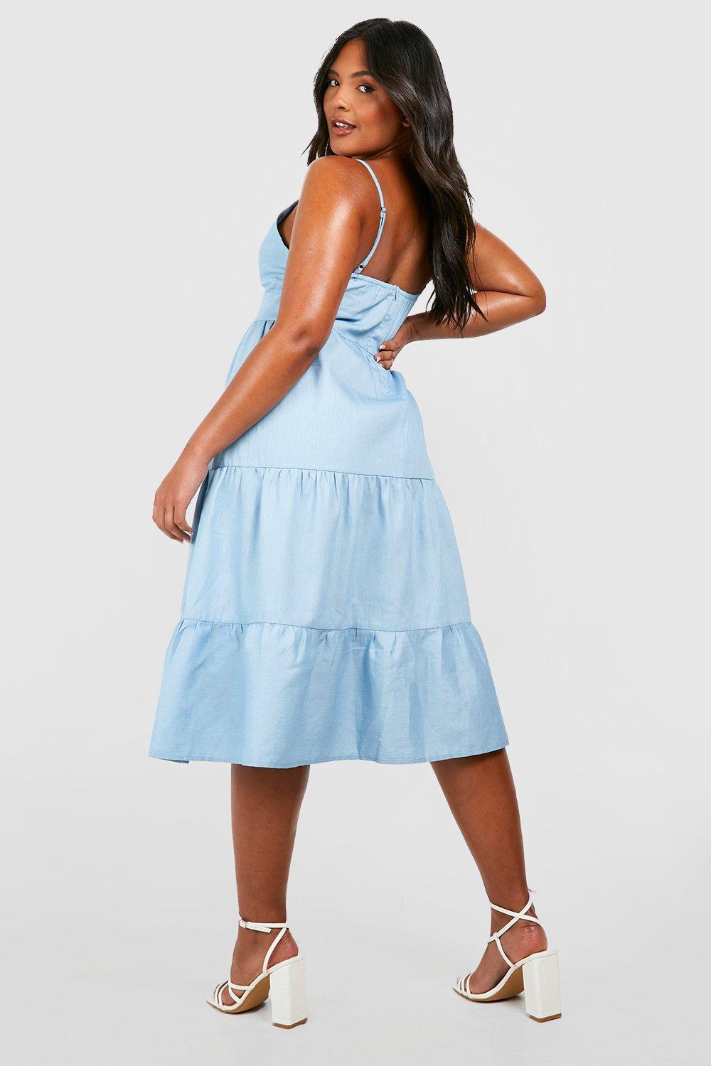 Light blue midi dress uk hotsell